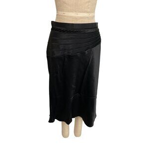 Vintage Y2K Marc Jacobs Black Silk Pleated Skirt Size 6